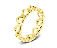 Gold Plated Silver Rings NSR-594-GP